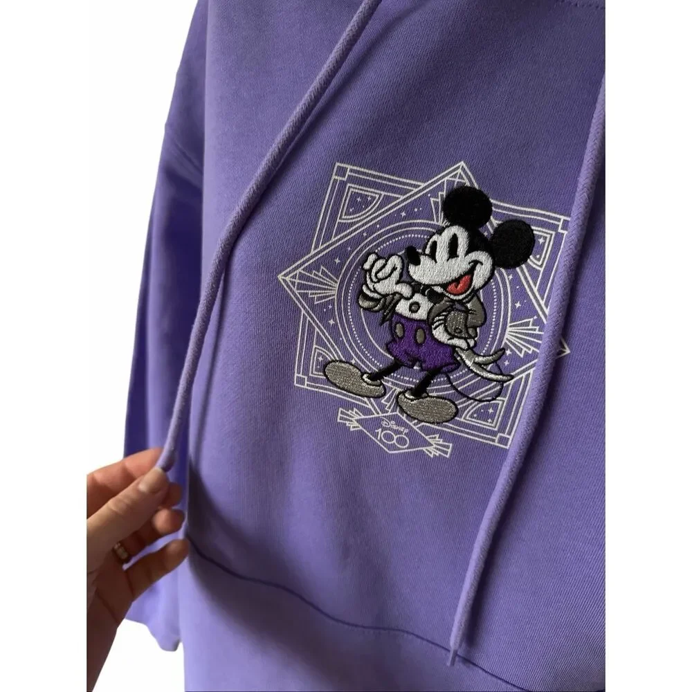 Disneyland Mickey Mouse & Friends Hoodie NEW Disney100 Purple Small - Picture 9 of 15